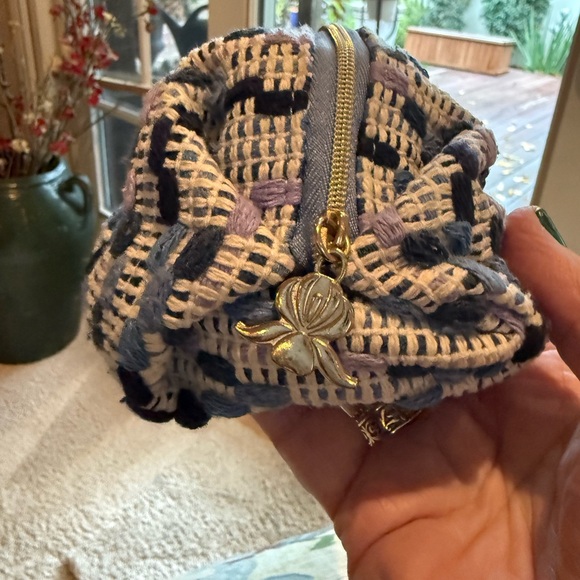 Sisley-Paris Textured Blue and Black Cosmetic Bag - Picture 2 of 5